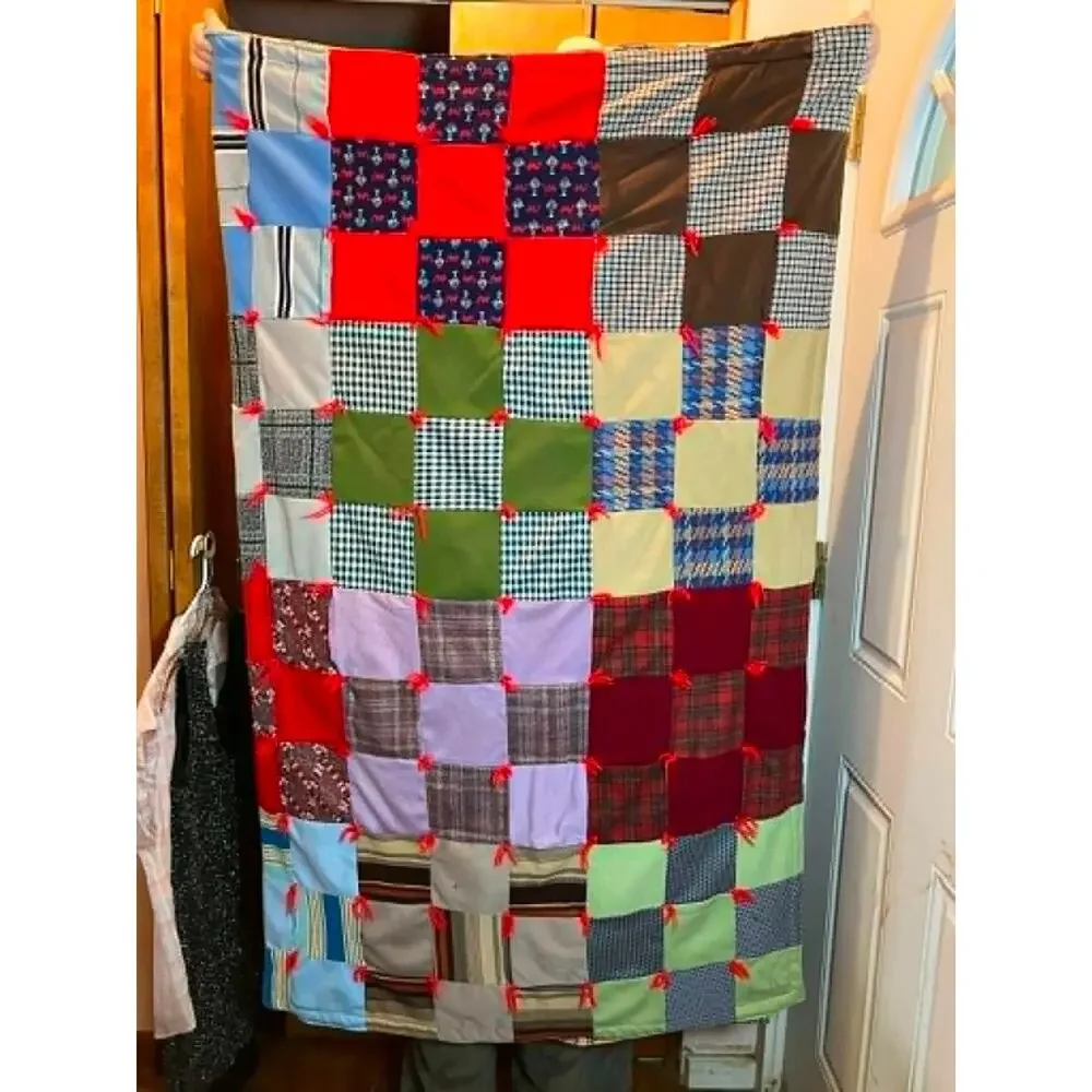 C1960 Patchwork Quilt with Great Patterns 70x56